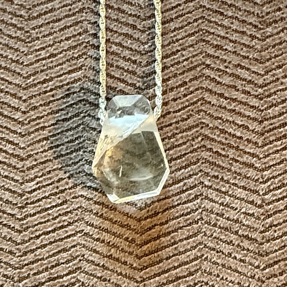 Raw Blue Topaz Necklace - NEW!!